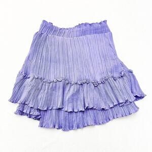 Robertson + Rodeo Purple Ruffled Pleated Pencil Skirt Size M